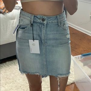 NWT Pistola denim skirt 26 with dark blue strips